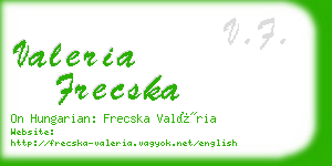 valeria frecska business card